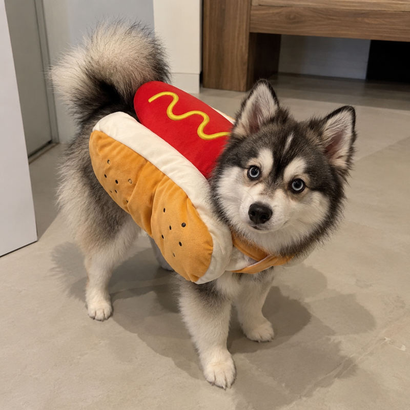 Hotdog dog costume